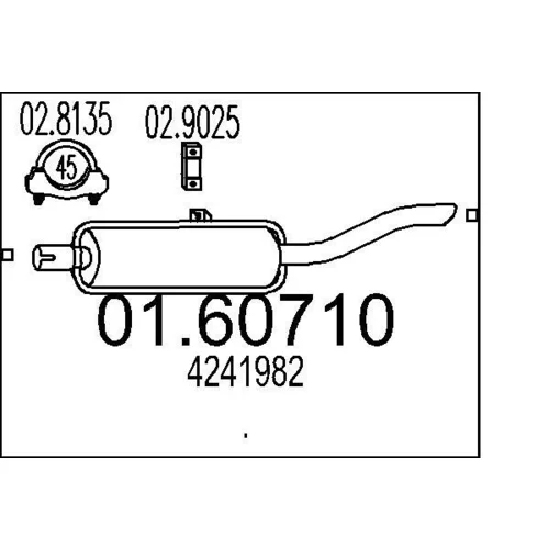 Koncový tlmič výfuku MTS 01.60710