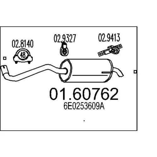Koncový tlmič výfuku MTS 01.60762