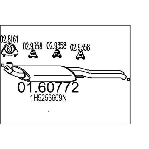 Koncový tlmič výfuku MTS 01.60772