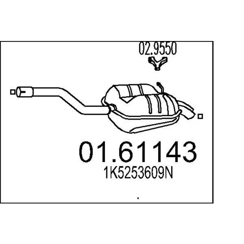 Koncový tlmič výfuku 01.61143 /MTS/