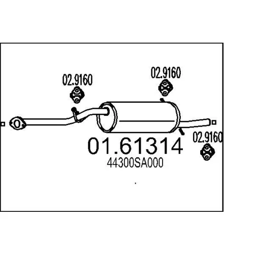 Koncový tlmič výfuku MTS 01.61314