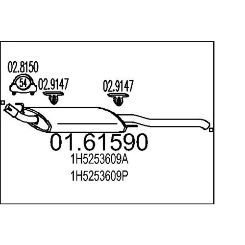 Koncový tlmič výfuku MTS 01.61590