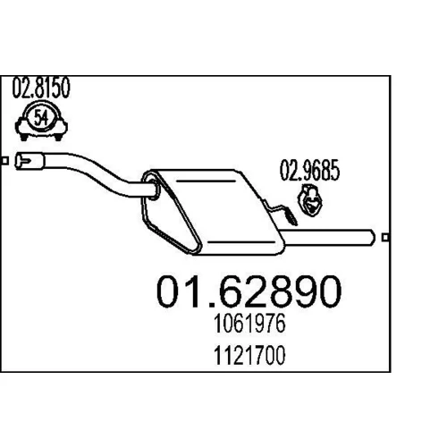 Koncový tlmič výfuku MTS 01.62890