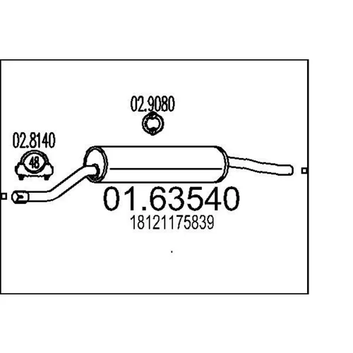 Koncový tlmič výfuku MTS 01.63540
