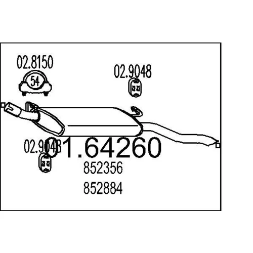Koncový tlmič výfuku MTS 01.64260