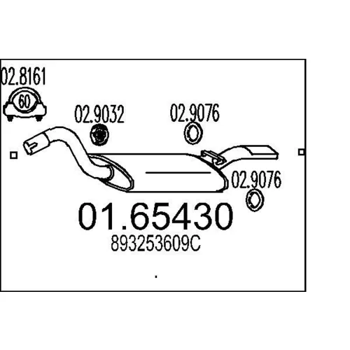Koncový tlmič výfuku MTS 01.65430