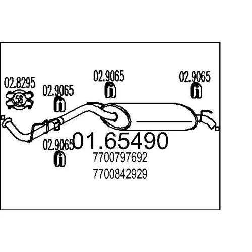 Koncový tlmič výfuku MTS 01.65490