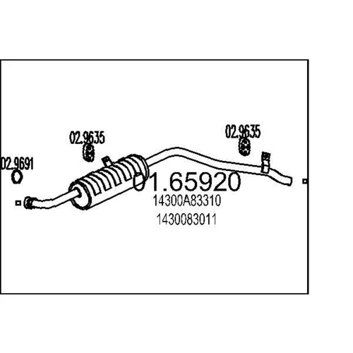 Koncový tlmič výfuku MTS 01.65920