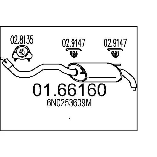 Koncový tlmič výfuku MTS 01.66160