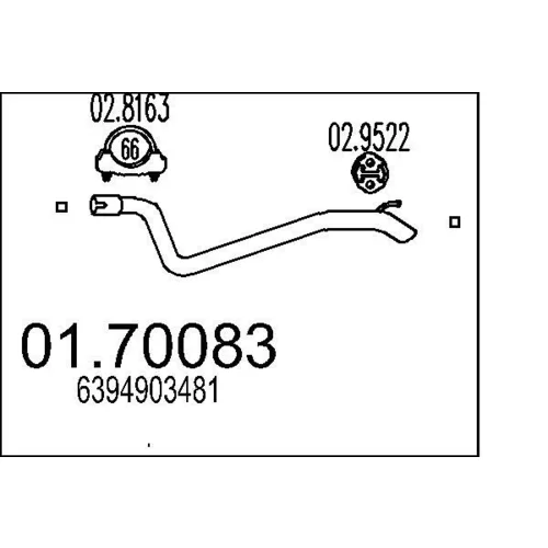 Výfukové potrubie MTS 01.70083