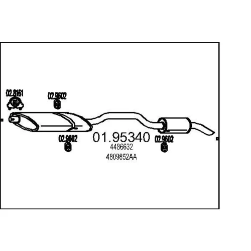 Koncový tlmič výfuku MTS 01.95340