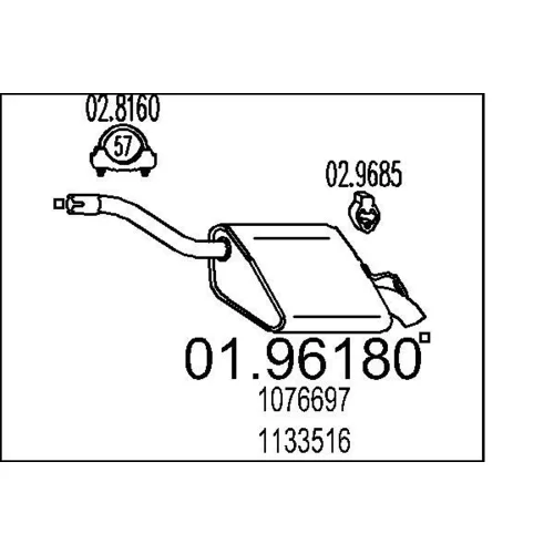 Koncový tlmič výfuku 01.96180 /MTS/