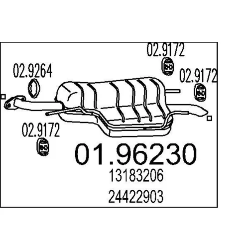 Koncový tlmič výfuku MTS 01.96230