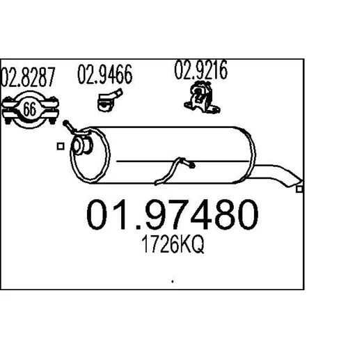 Koncový tlmič výfuku MTS 01.97480