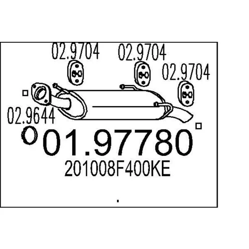 Koncový tlmič výfuku MTS 01.97780