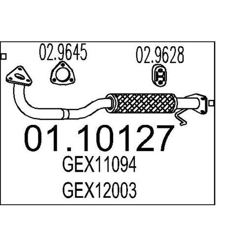 Výfukové potrubie MTS 01.10127