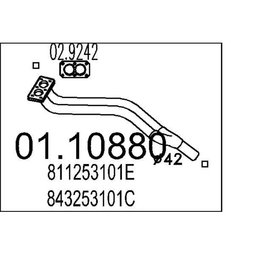 Výfukové potrubie MTS 01.10880