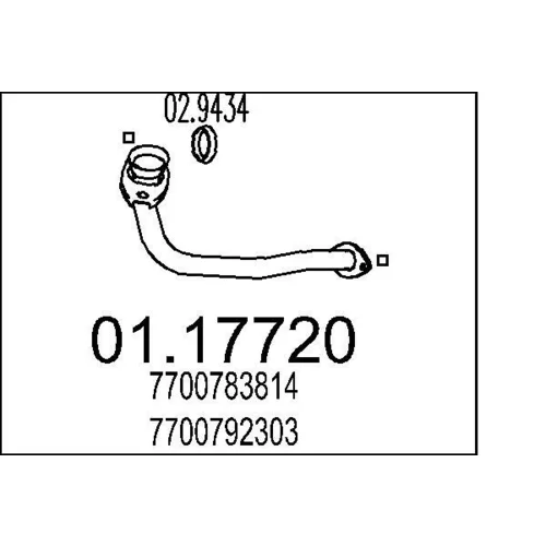 Výfukové potrubie MTS 01.17720