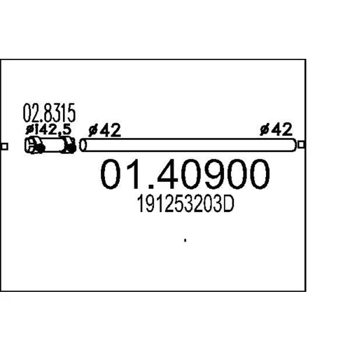 Výfukové potrubie 01.40900 /MTS/