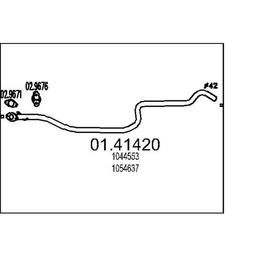 Výfukové potrubie 01.41420 /MTS/