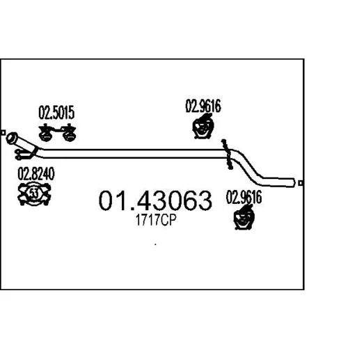 Výfukové potrubie MTS 01.43063
