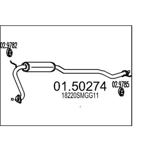 Stredný tlmič výfuku MTS 01.50274