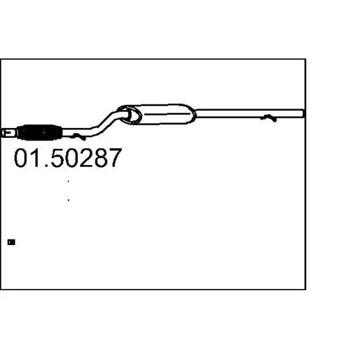 Stredný tlmič výfuku MTS 01.50287