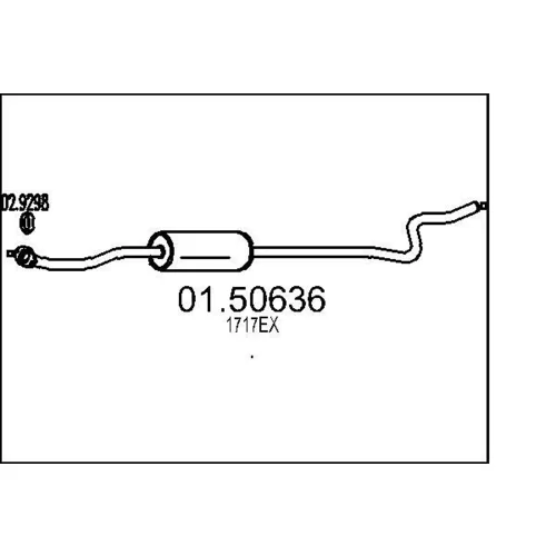 Stredný tlmič výfuku MTS 01.50636