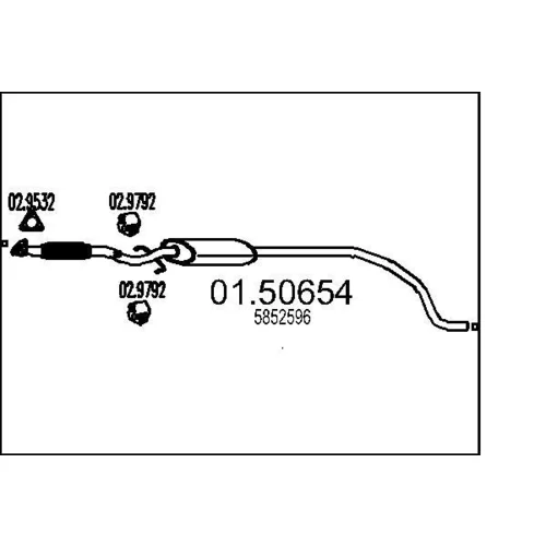 Stredný tlmič výfuku MTS 01.50654