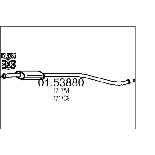 Stredný tlmič výfuku MTS 01.53880