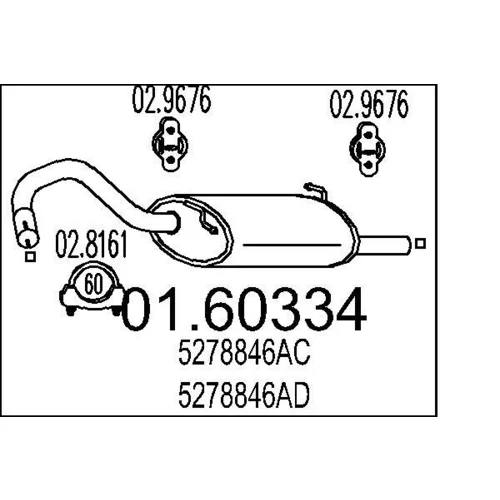 Koncový tlmič výfuku MTS 01.60334