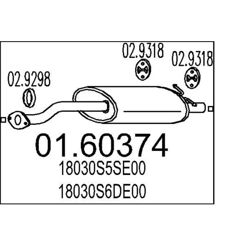 Koncový tlmič výfuku MTS 01.60374
