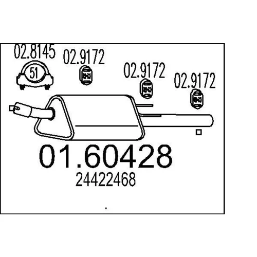 Koncový tlmič výfuku MTS 01.60428