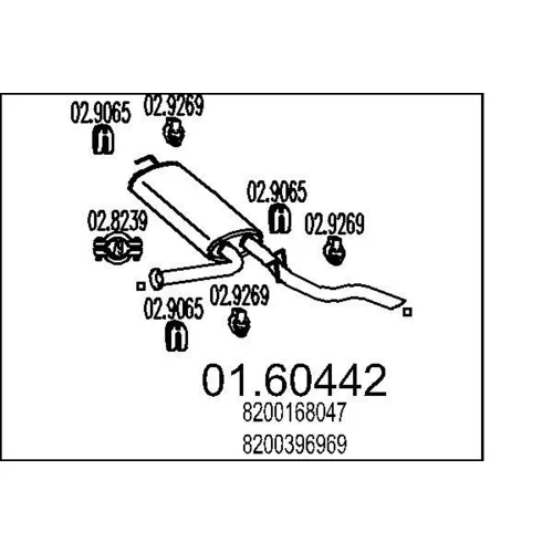 Koncový tlmič výfuku MTS 01.60442