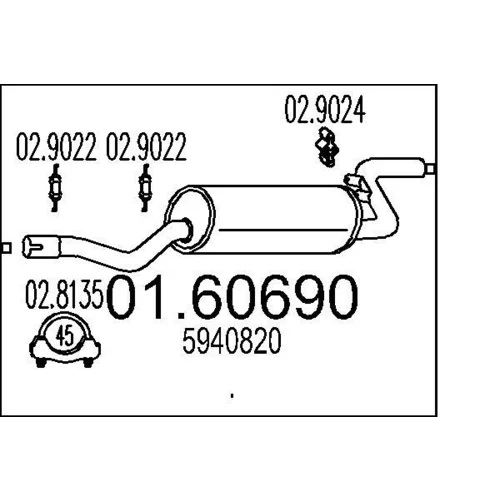 Koncový tlmič výfuku MTS 01.60690