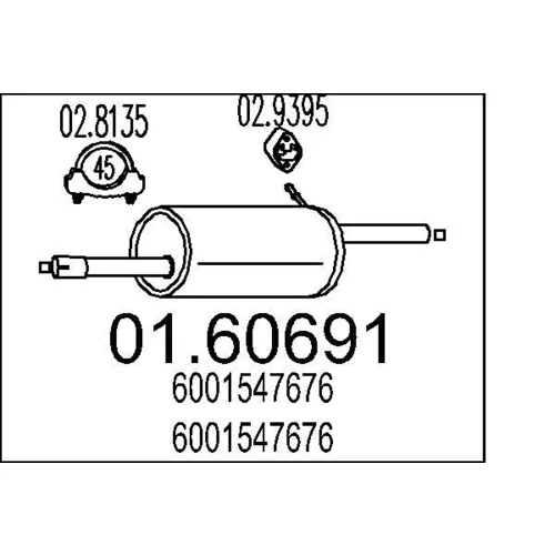 Koncový tlmič výfuku 01.60691 /MTS/