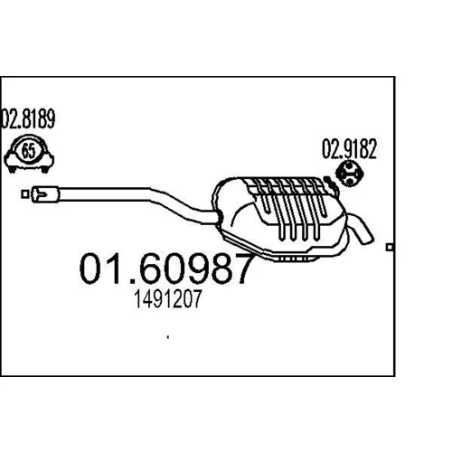 Koncový tlmič výfuku MTS 01.60987