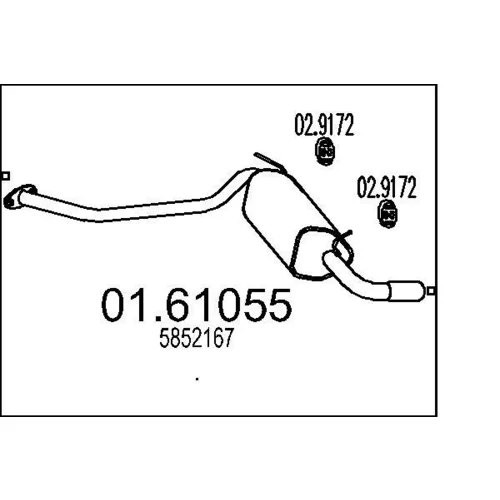 Koncový tlmič výfuku MTS 01.61055
