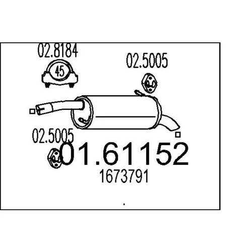 Koncový tlmič výfuku MTS 01.61152