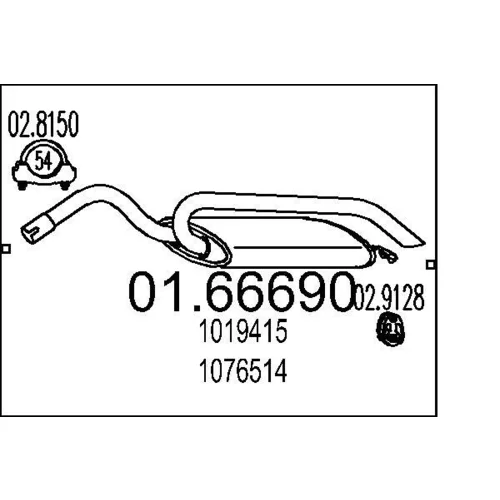 Koncový tlmič výfuku MTS 01.66690