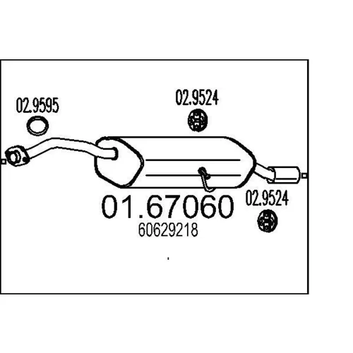 Koncový tlmič výfuku MTS 01.67060