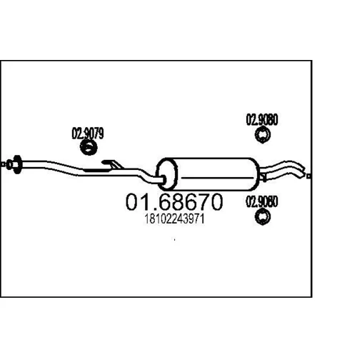 Koncový tlmič výfuku MTS 01.68670