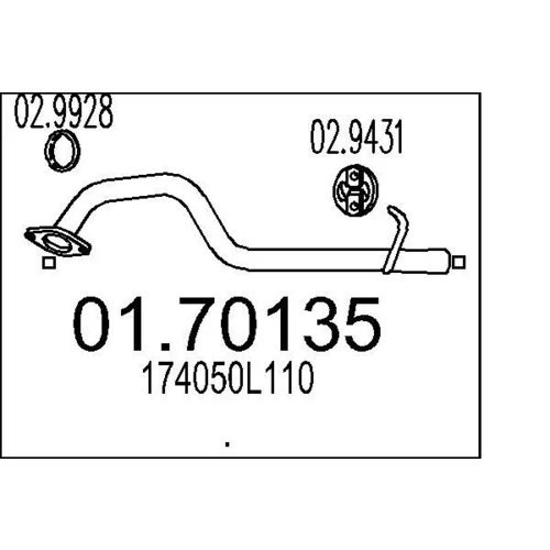 Výfukové potrubie MTS 01.70135