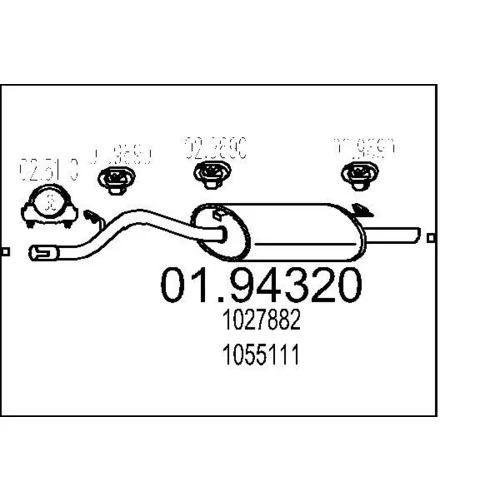 Koncový tlmič výfuku MTS 01.94320