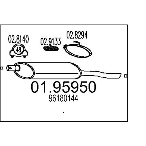 Koncový tlmič výfuku MTS 01.95950