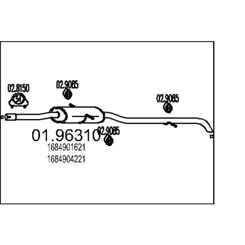 Koncový tlmič výfuku MTS 01.96310