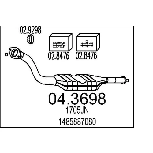 Katalyzátor MTS 04.3698