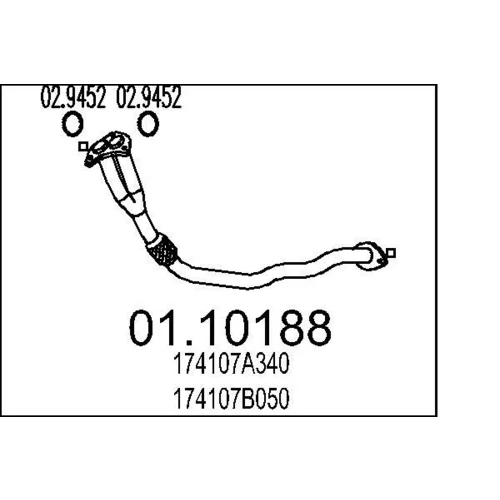 Výfukové potrubie MTS 01.10188