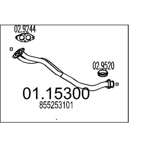Výfukové potrubie MTS 01.15300