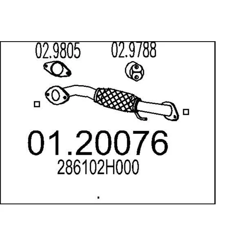Výfukové potrubie 01.20076 /MTS/